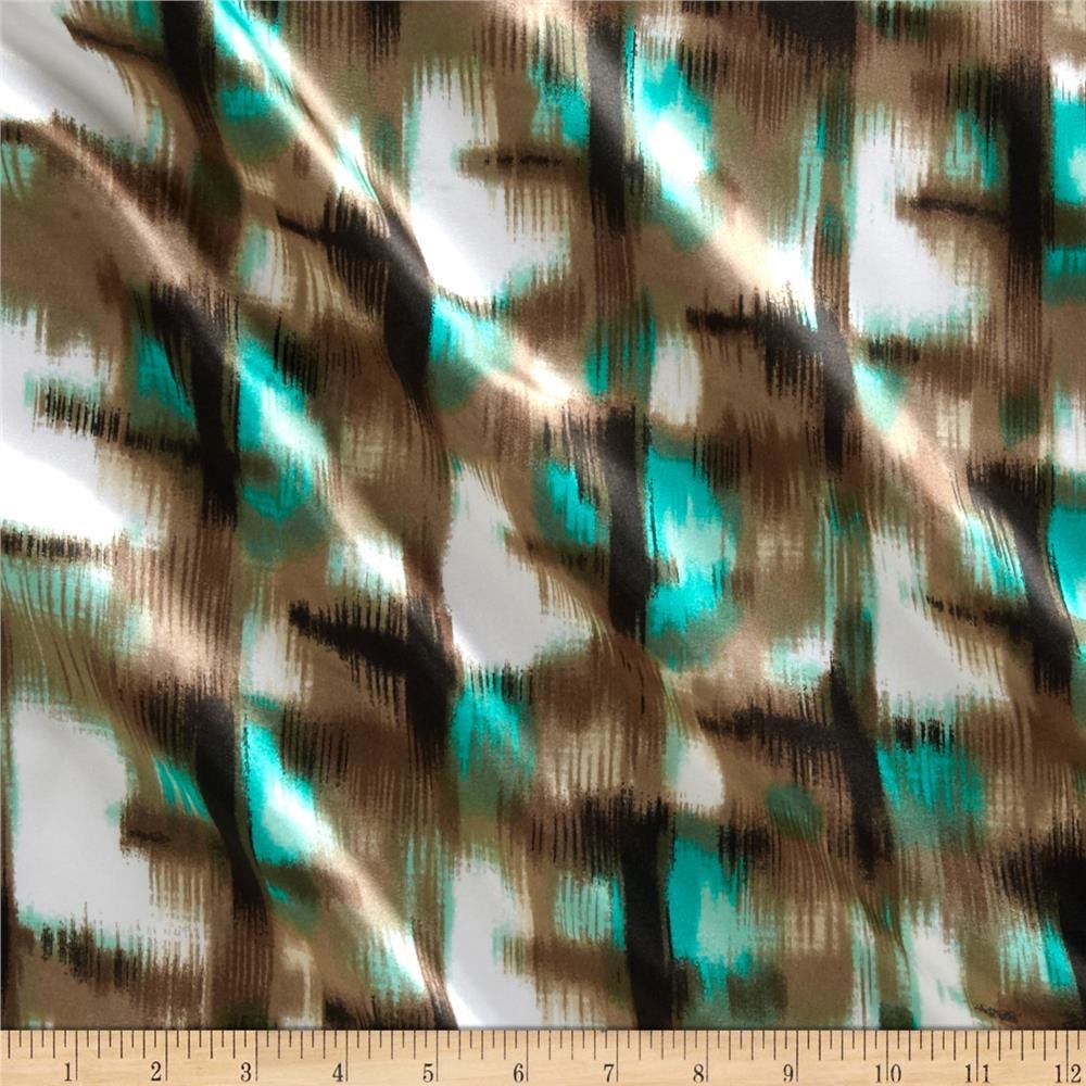 Wild Rag Ikat Brown and Turquoise New Cowboy Western Neck Scarf Bandanna Double B Wild Rags