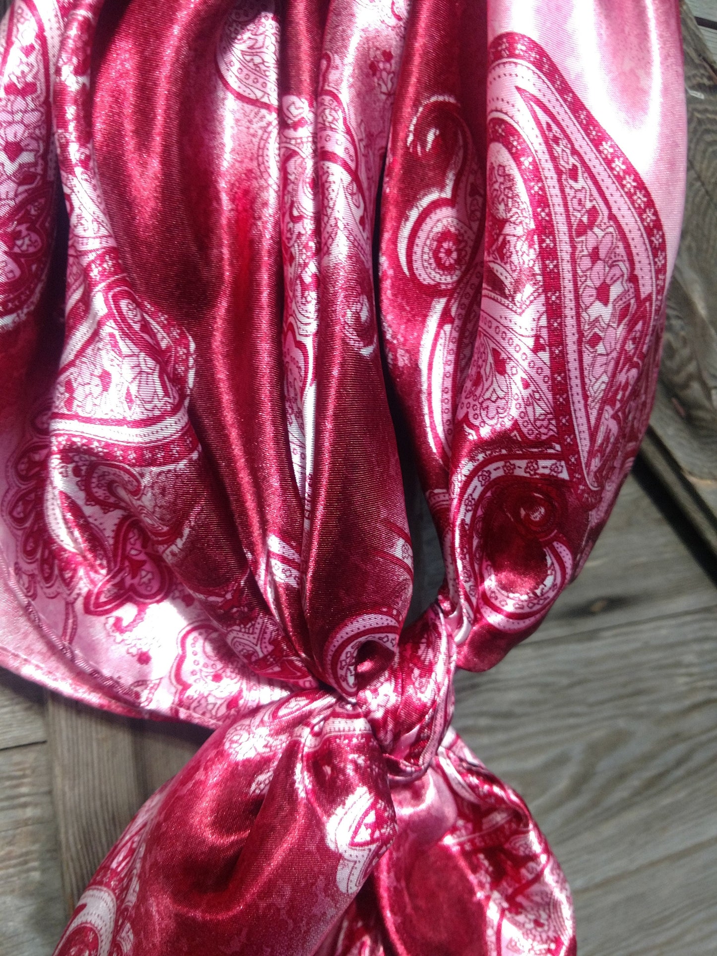 Wild Rag Red and White Paisley Cowboy Western Neck Scarf Bandanna by Double B Wild Rags