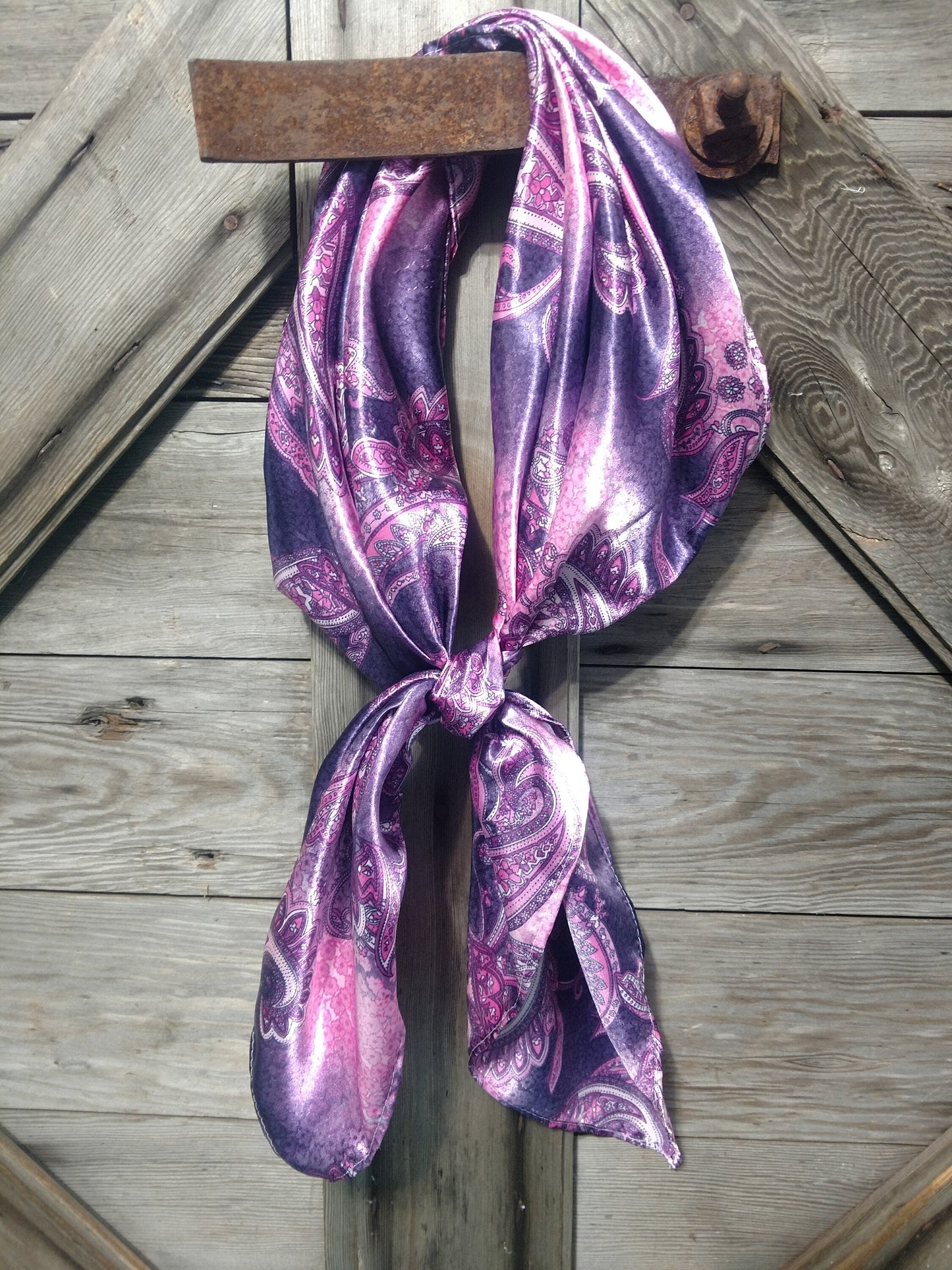 Wild Rag Purple and Pink Paisley New Cowboy Western Neck Scarf Bandanna by Double B Wild Rags