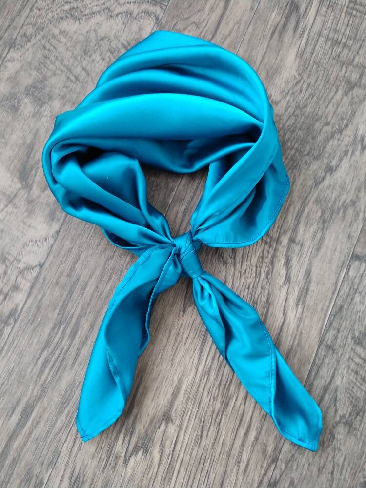 Wild Rag SOLID Peacock Teal Blue #216 Neck Scarf Bandanna by Double B Wild Rags