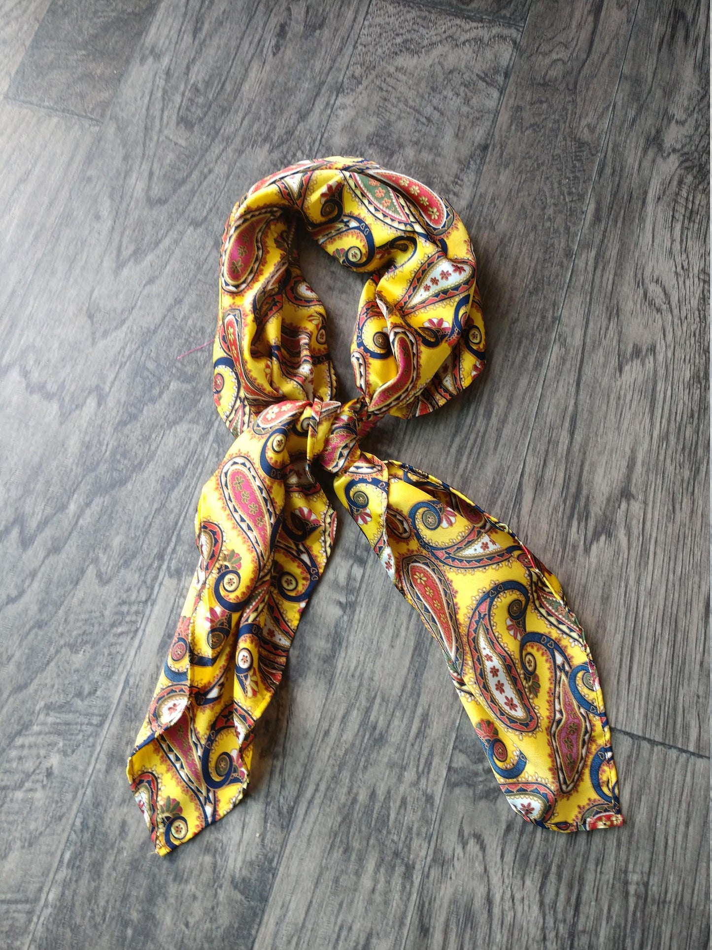 Wild Rag Mustard Yellow Navy Blue Red Paisley Cowboy Western Neck Scarf Bandanna Double B Wild Rags