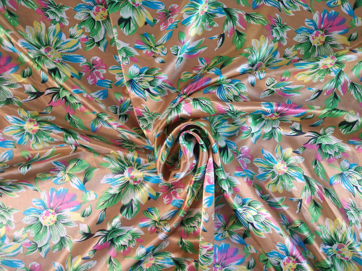 Wild Rag Khaki Wild Daisy Floral Cowboy Western Neck Scarf Bandanna by Double B Wild Rags