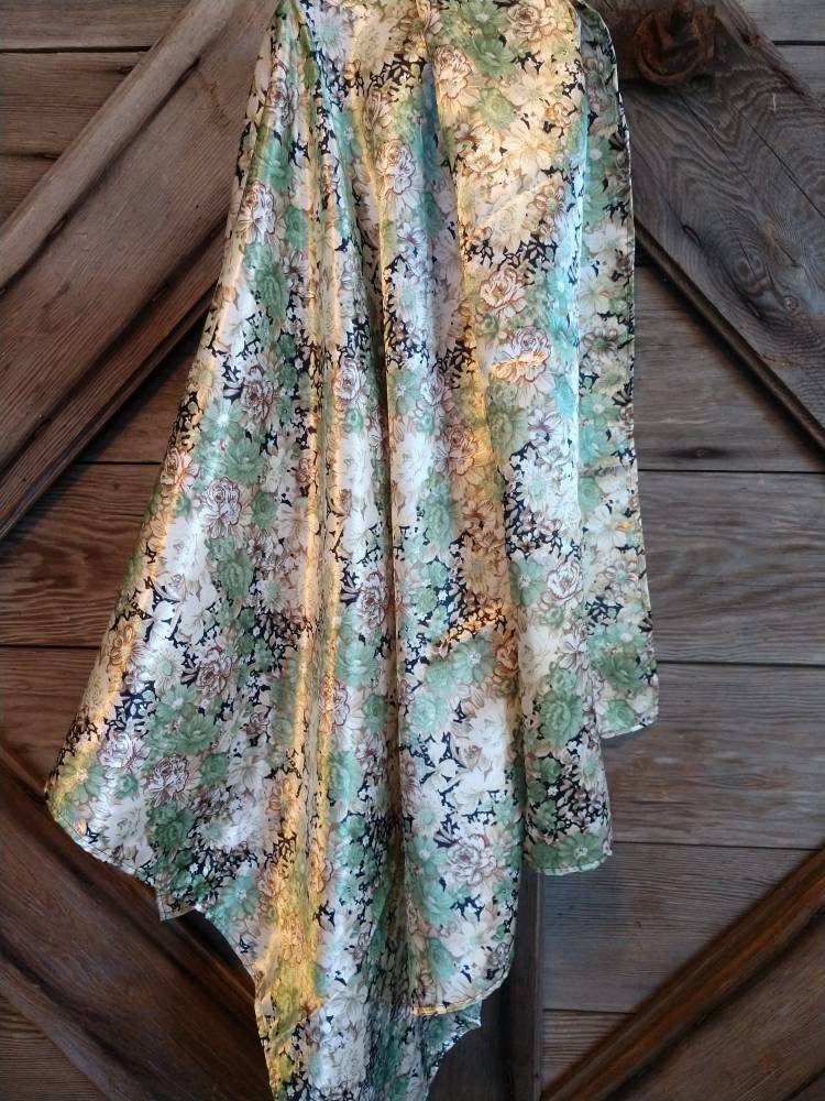 Wild Rag Sage Green Vintage Floral Print Cowboy Western Neck Scarf Neckerchief Bandanna by Double B Wild Rags