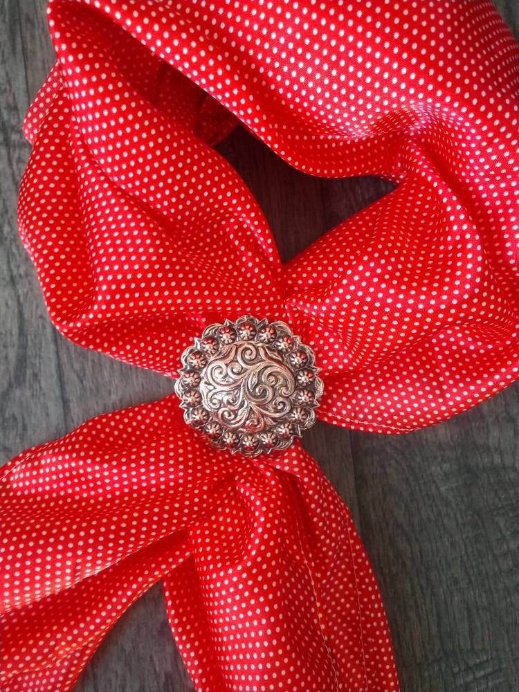 Wild Rag Red Tiny Polka Dot Cowboy Western Neck Scarf Bandanna by Double B Wild Rags