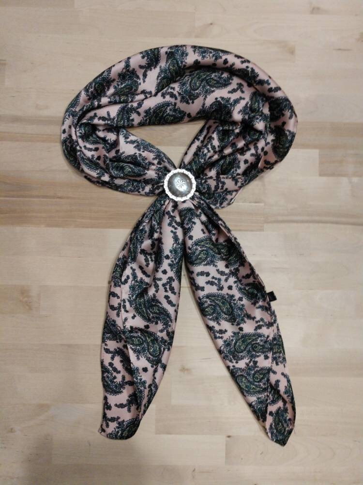 Wild Rag Retro Dusty Rose Pink Paisley Cowboy Western Neck Scarf Bandanna by Double B Wild Rags