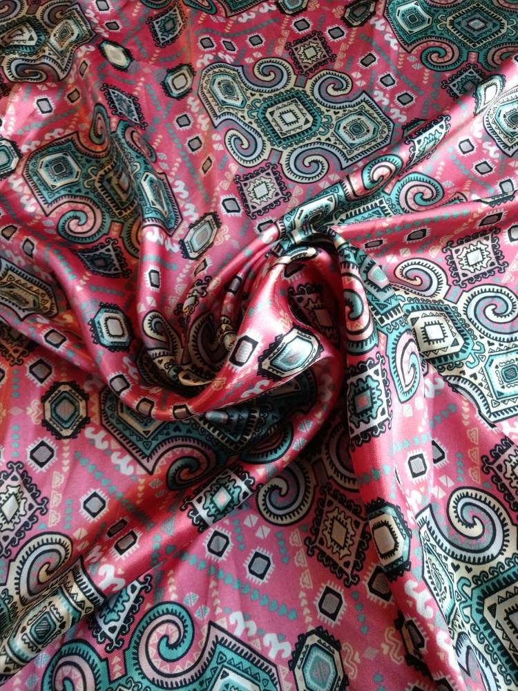 Wild Rag Pink Mayan Aztec Tribal Print Western Cowboy Neck Scarf Bandana by Double B Wild Rags