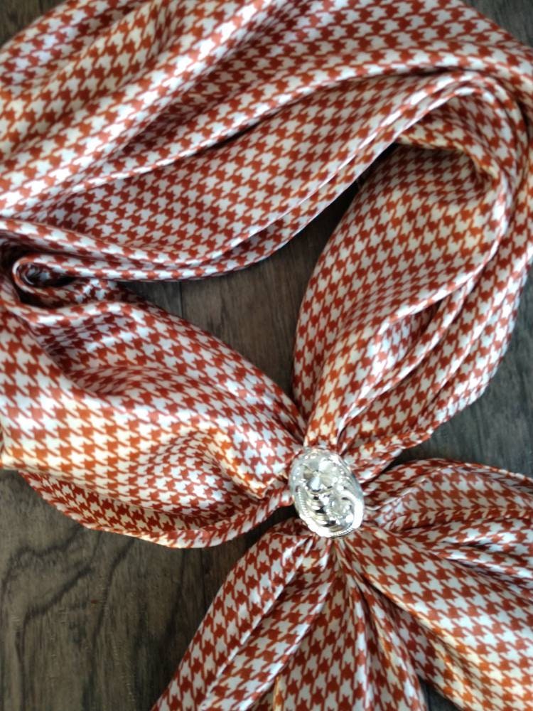 Wild Rag Bronze Brown and White Gingham Houndstooth Cowboy Western Neck Scarf Bandanna by Double B Wild Rags