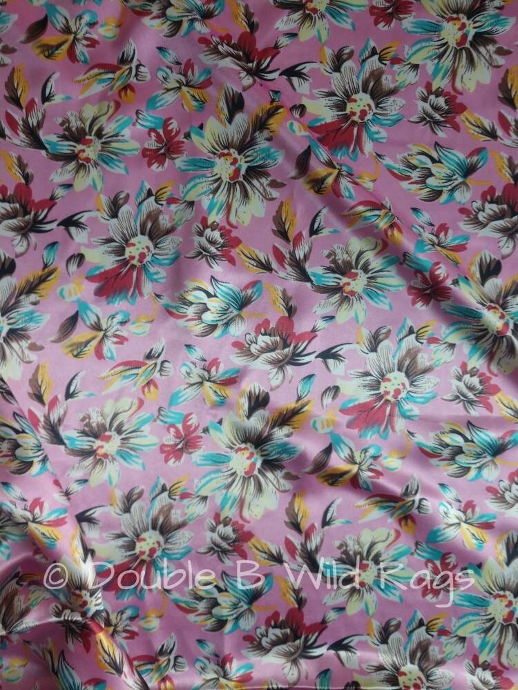 Wild Rag FLORAL 701 Wild Daisy PINK Cowboy Western Neck Scarf Bandanna by Double B Wild Rags