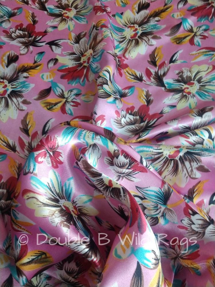 Wild Rag FLORAL 701 Wild Daisy PINK Cowboy Western Neck Scarf Bandanna by Double B Wild Rags