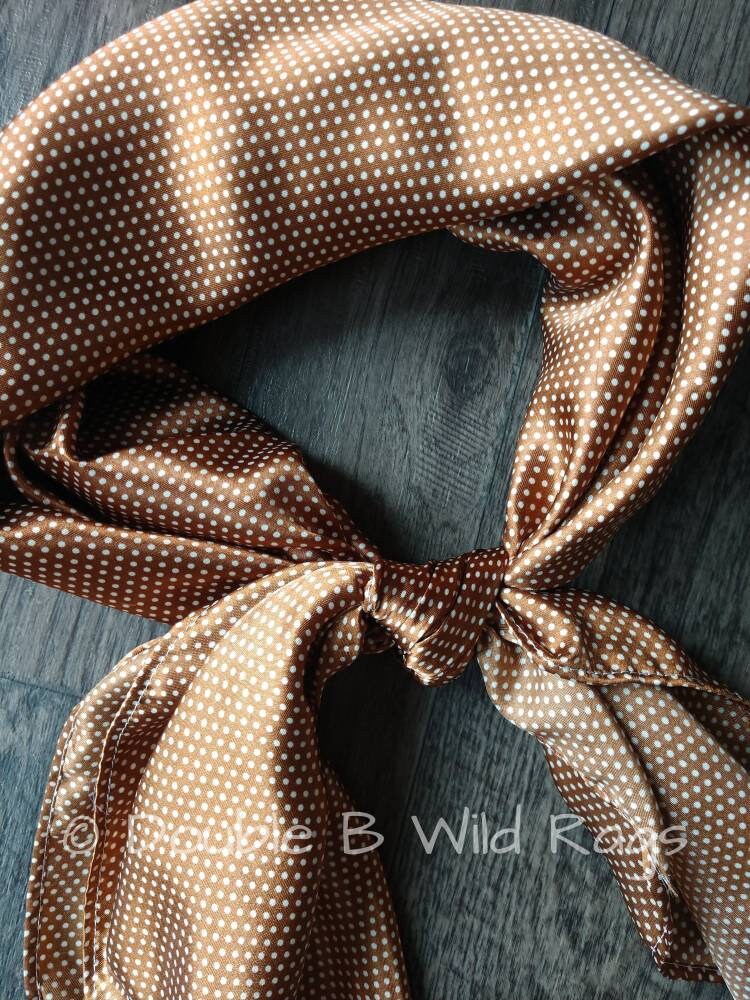 Wild Rag MISC 403 Cocoa Brown Tiny Polka Dot Cowboy Western Neck Scarf Bandanna by Double B Wild Rags