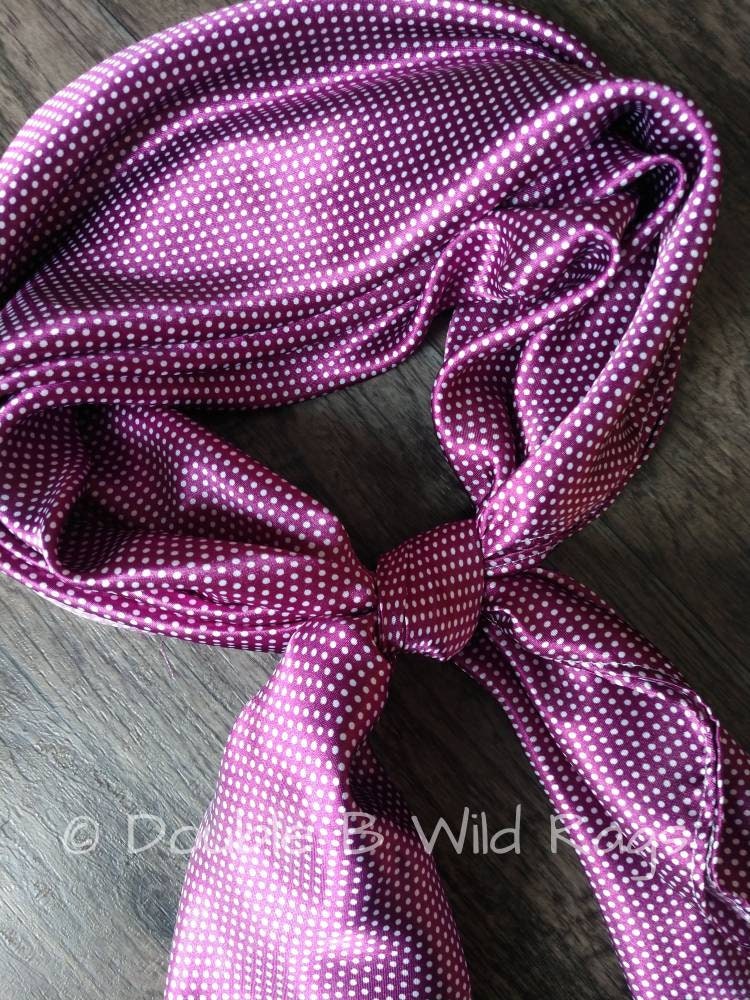 Wild Rag MISC 408 tiny pin polka dot Deep Purple Cowboy Western Neck Scarf Bandanna by Double B Wild Rags