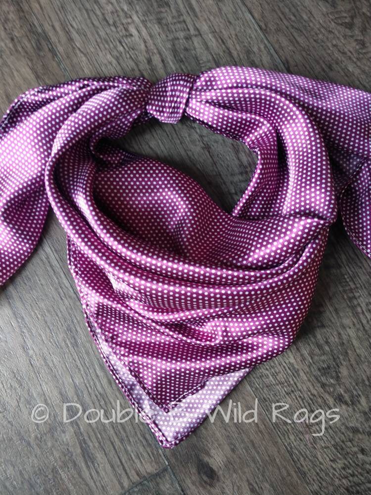 Wild Rag MISC 408 tiny pin polka dot Deep Purple Cowboy Western Neck Scarf Bandanna by Double B Wild Rags