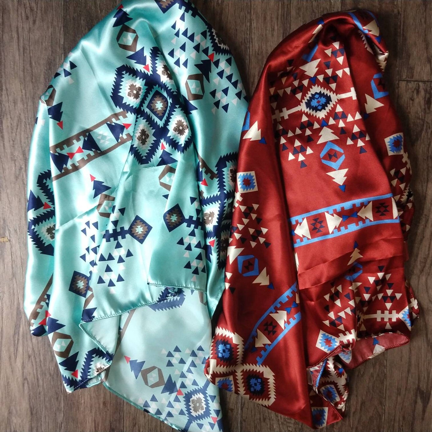 Wild Rag Rusty Orange Red Southwest Aztec Paisley Western Cowboy Neck Scarf Bandana by Double B Wild Rags