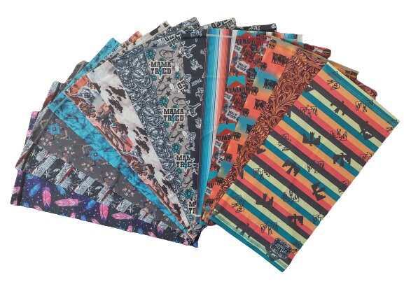 GAITER Western Buff Tube Scarf Head Band Face Mask Cowboy Cowgirl Rodeo Serape by Double B Wild Rags