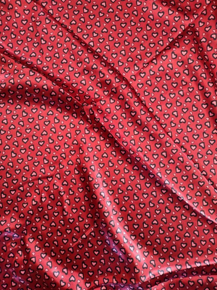 WILD RAG Valentine's red with pink hearts Cowboy Western Neck Scarf Bandanna by Double B Wild Rags