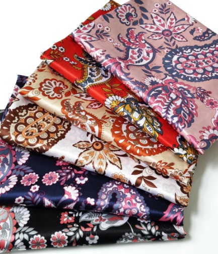 WILD RAG PAISLEY 120 Vintage Red and Gold Western Cowboy Neck Scarf Bandana by Double B Wild Rags