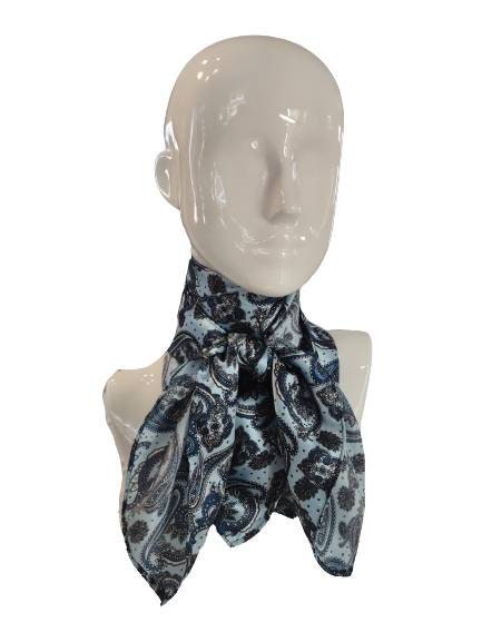 Wild Rag PAISLEY 125 Light Blue Paisley Cowboy Western Neck Scarf Bandanna by Double B Wild Rags