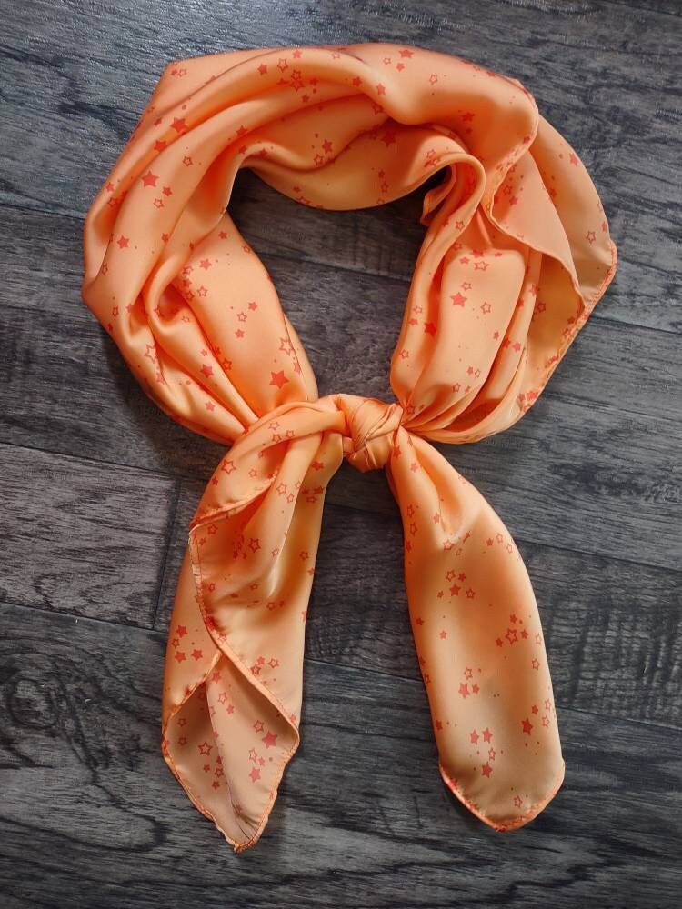 Wild Rag MISC 416 Bright Orange Stars Cowboy Western Neck Scarf Bandanna by Double B Wild Rags