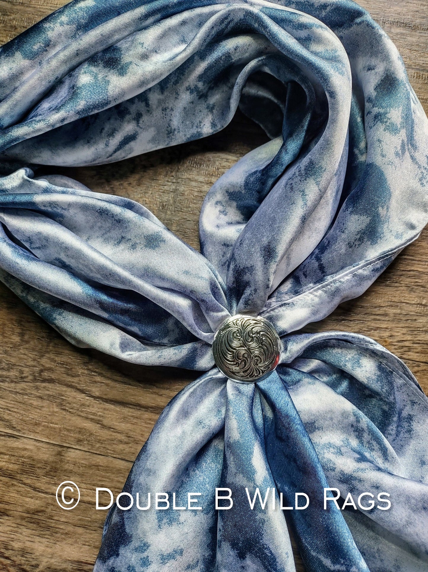 Wild Rag Black Grey Grunge Print Cowboy Western Neck Scarf Bandanna by Double B Wild Rags