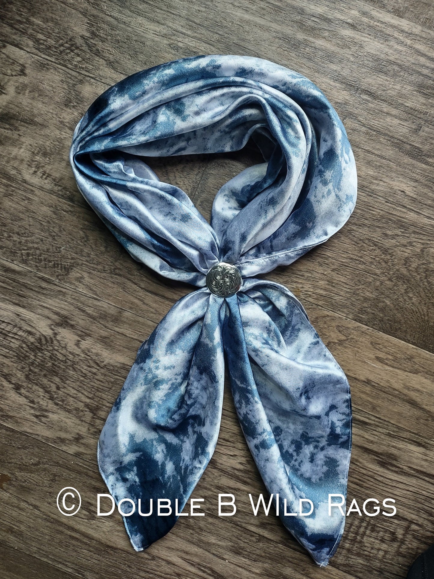 Wild Rag Black Grey Grunge Print Cowboy Western Neck Scarf Bandanna by Double B Wild Rags