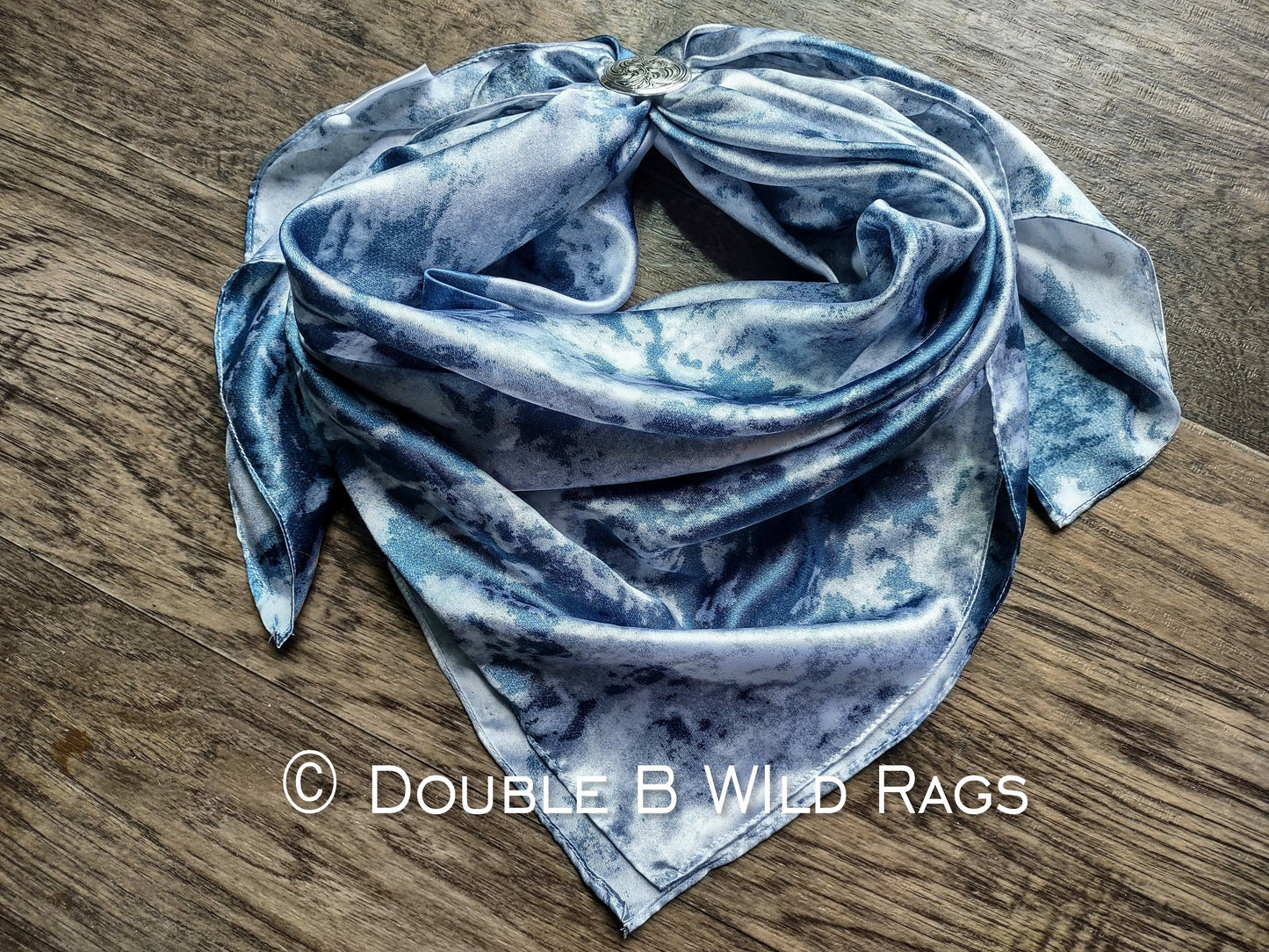 Wild Rag Black Grey Grunge Print Cowboy Western Neck Scarf Bandanna by Double B Wild Rags