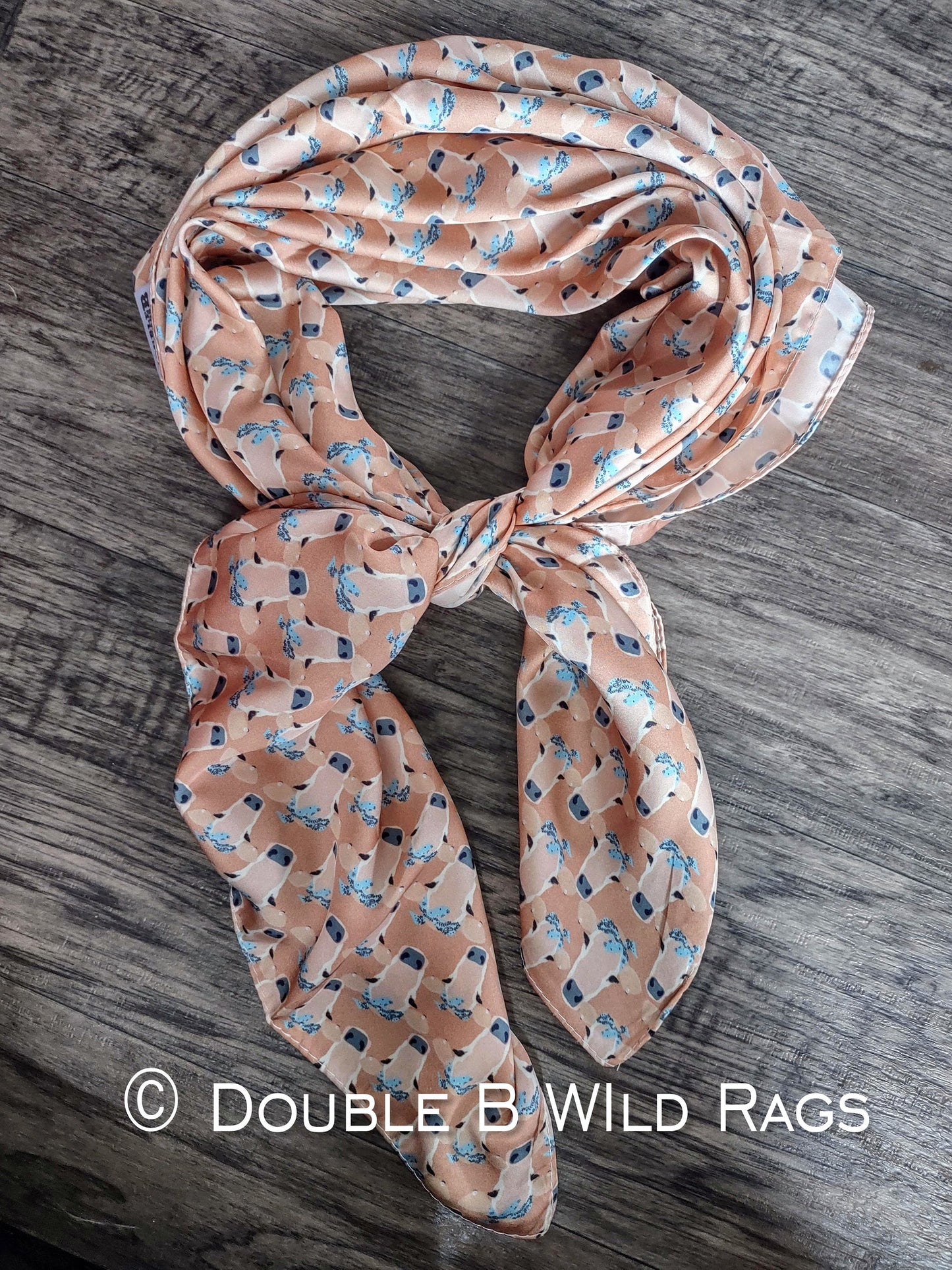 Wild Rag Khaki Tan Sassy Heifer Cow Western Cowboy Neck Scarf Bandana by Double B Wild Rags