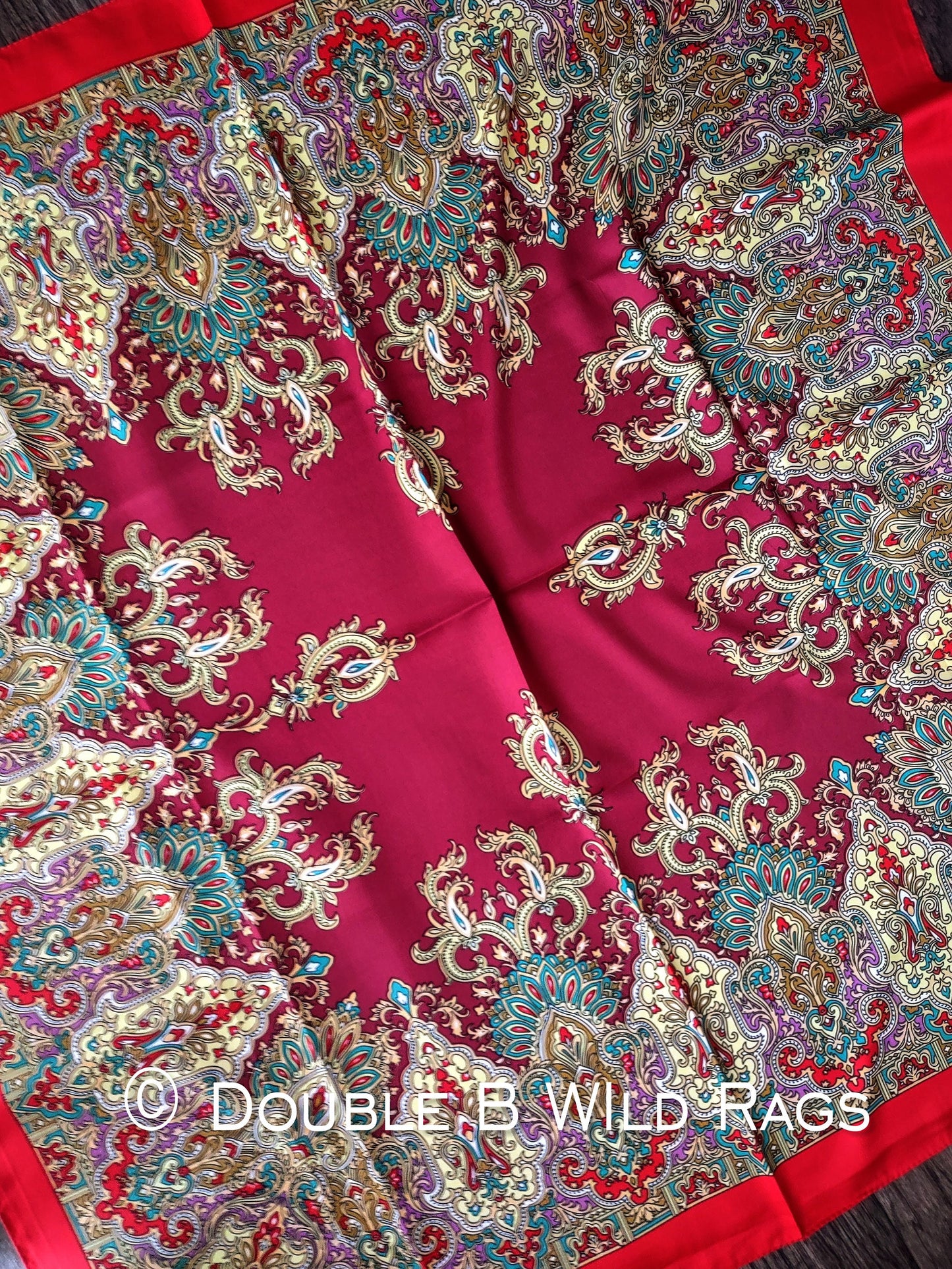 Wild Rag BARGAIN CORNER BC1102 Large 40"x40" Ethnic Paisley Print Cowboy Western Neck Scarf by Double B Wild Rags