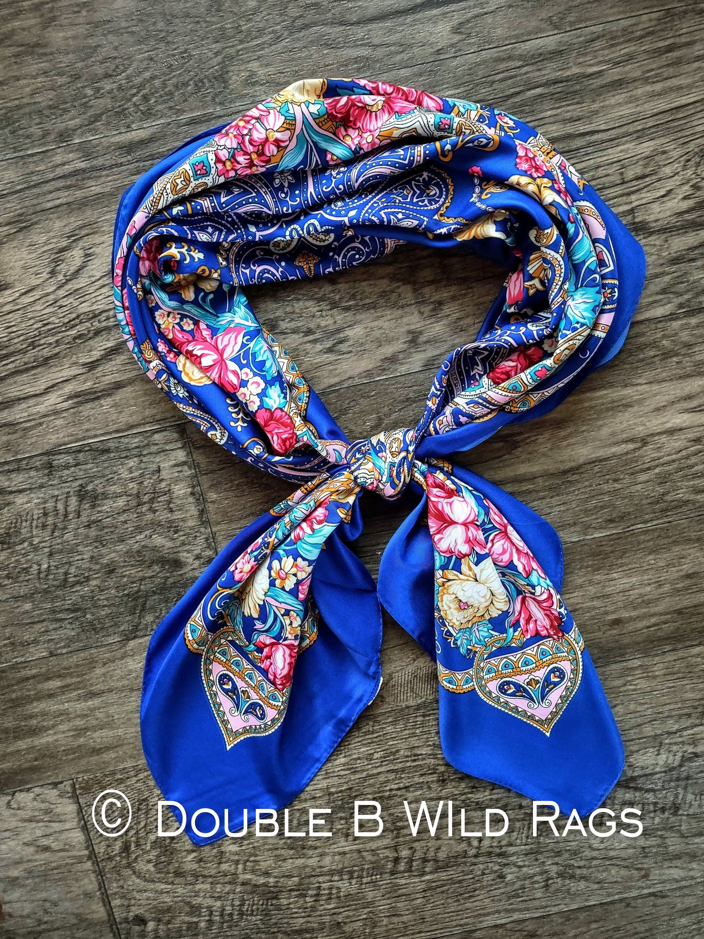 Wild Rag BARGAIN CORNER BC1104 Large 40"x40" Rose Paisley Print Cowboy Western Neck Scarf by Double B Wild Rags