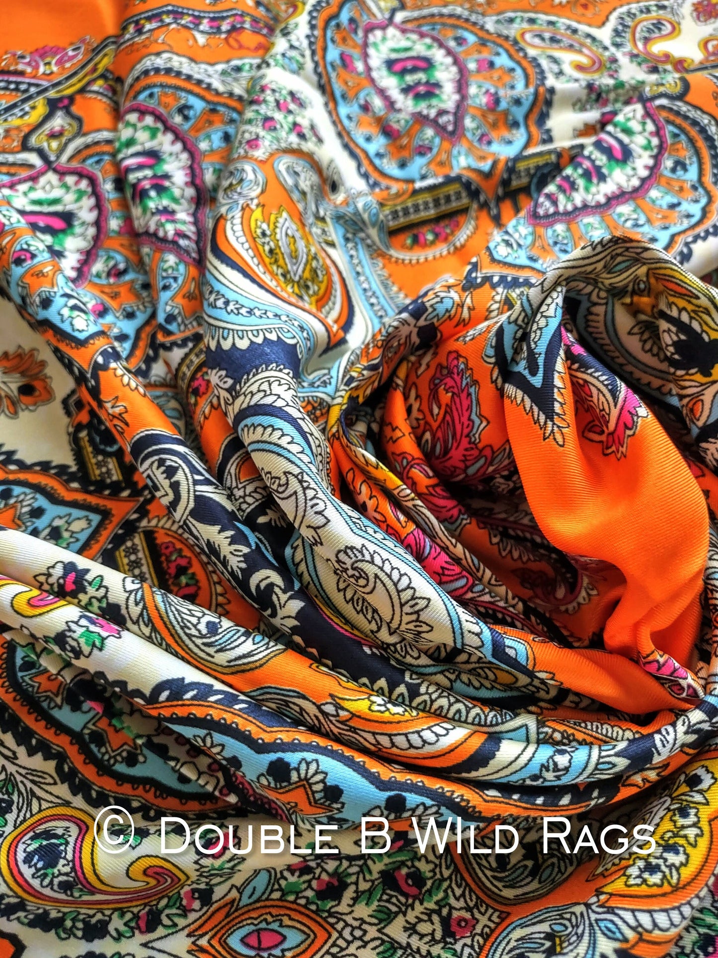 Wild Rag BARGAIN CORNER BC1105 Large 40"x40" Ethnic Paisley Cowboy Western Neck Scarf by Double B Wild Rags