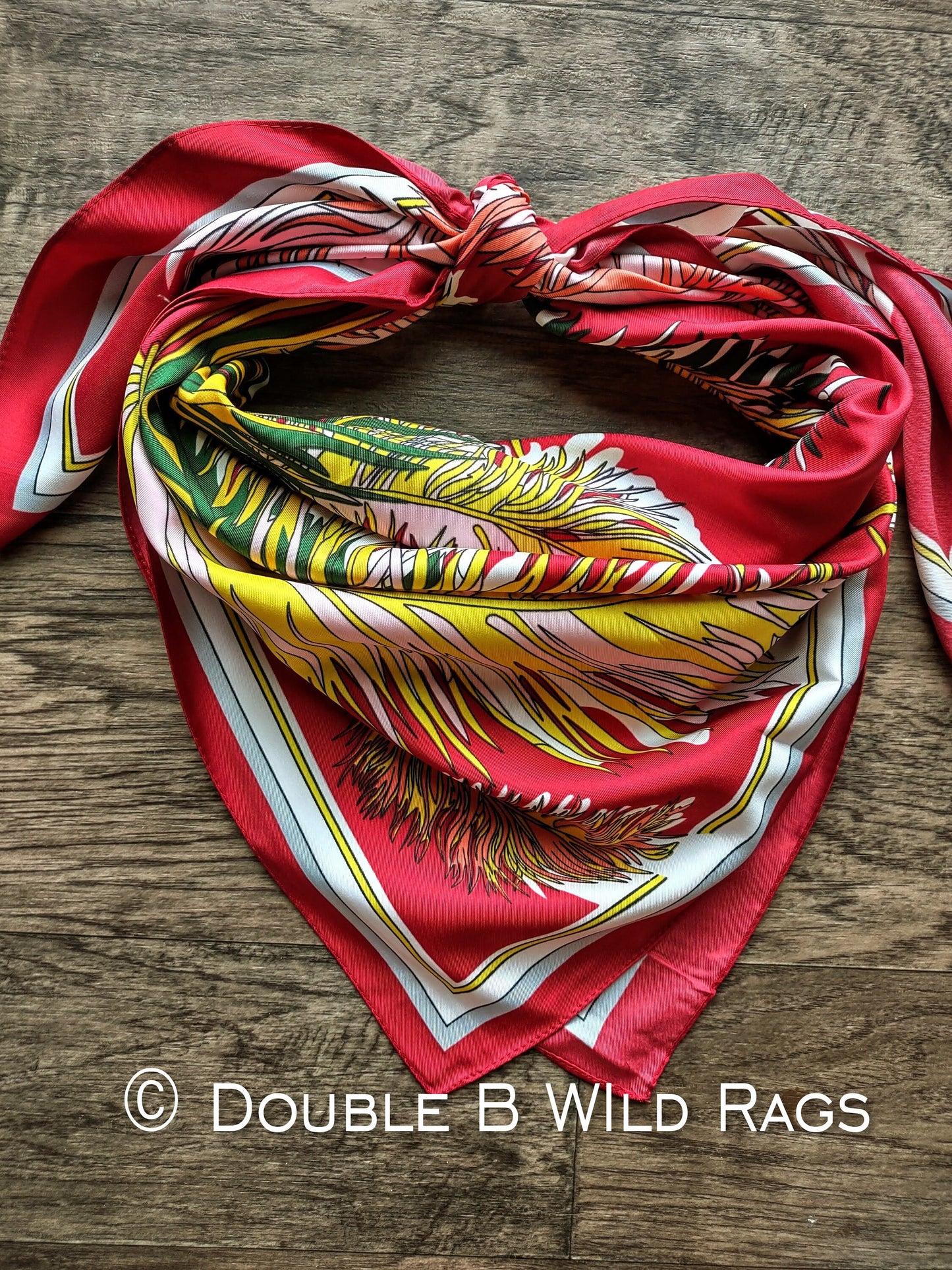Wild Rag BARGAIN CORNER BC1101 Large 40"x40" Feather Print Cowboy Western Neck Scarf by Double B Wild Rags