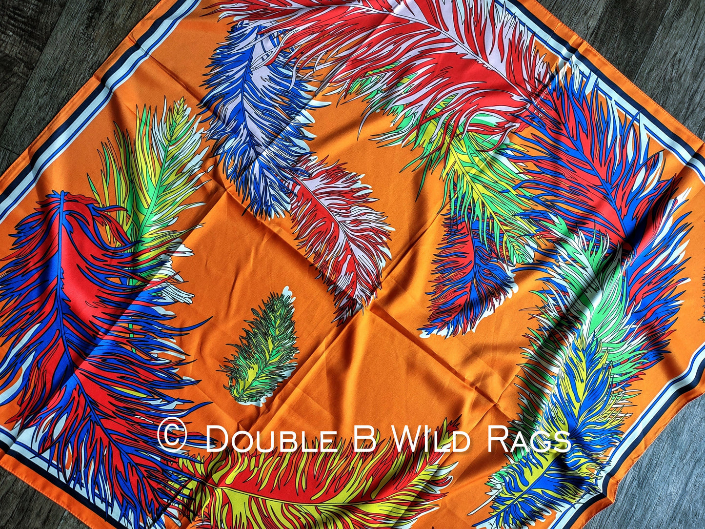 Wild Rag BARGAIN CORNER BC1101 Large 40"x40" Feather Print Cowboy Western Neck Scarf by Double B Wild Rags