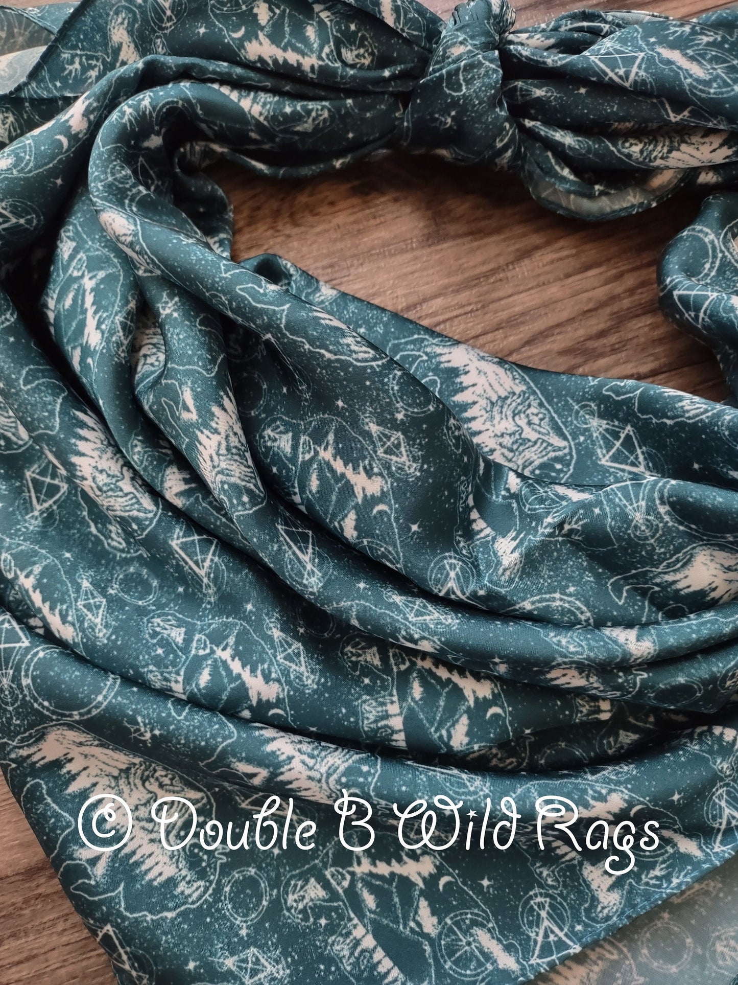 Wild Rag Bison, Bear, and Constellations Cowboy Western Neck Scarf Bandanna by Double B Wild Rags
