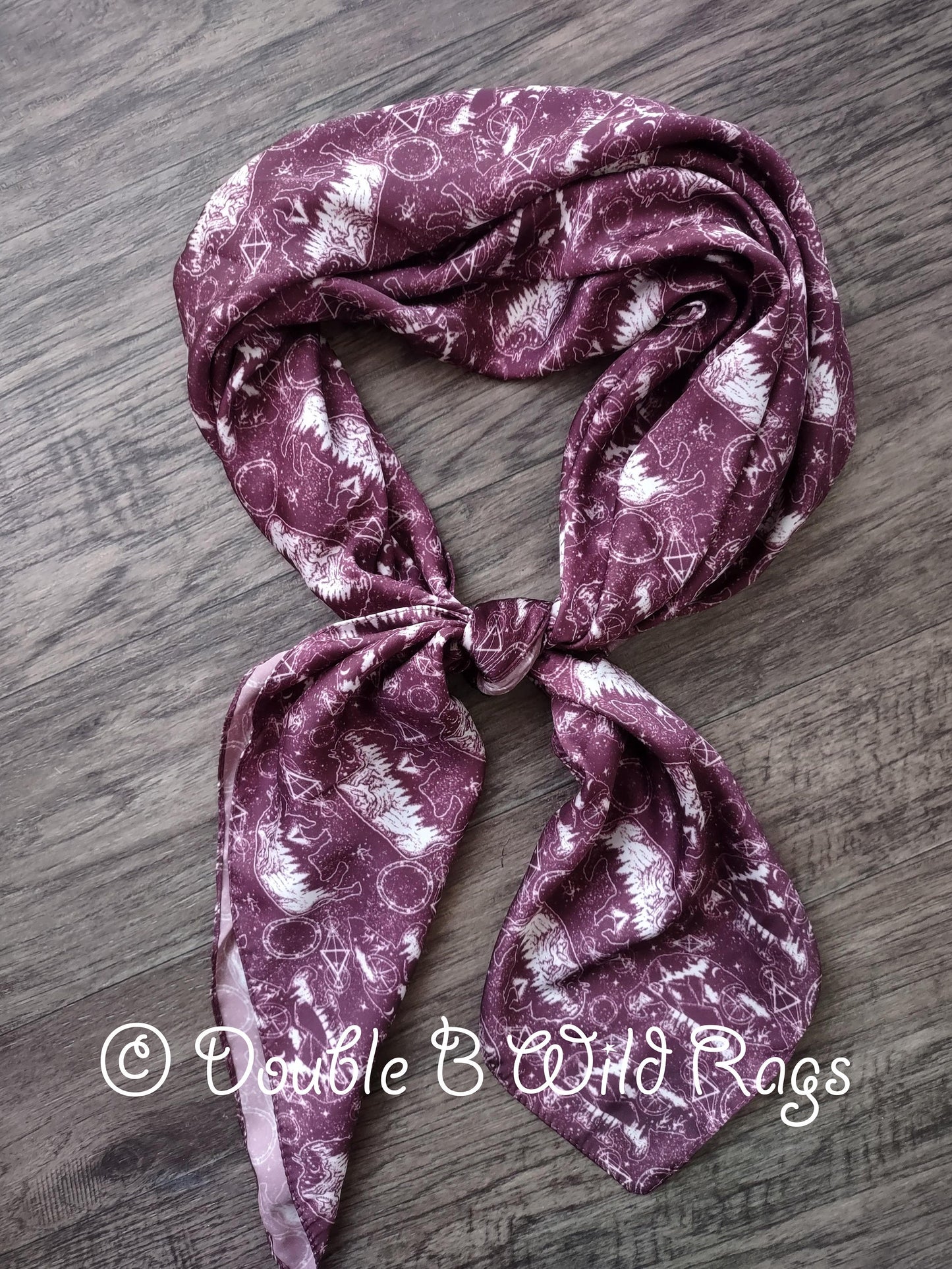 Wild Rag Bison, Bear, and Constellations Cowboy Western Neck Scarf Bandanna by Double B Wild Rags