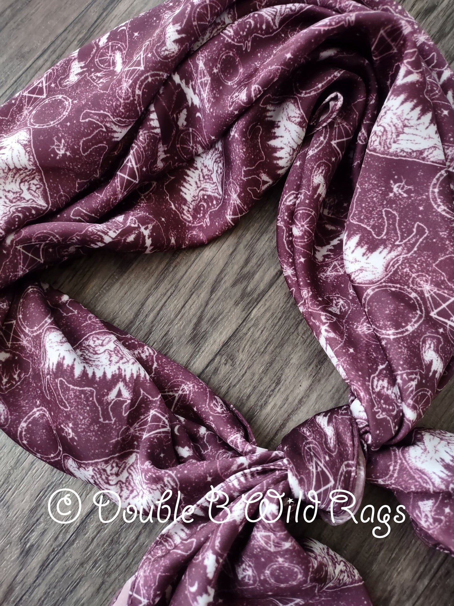 Wild Rag Bison, Bear, and Constellations Cowboy Western Neck Scarf Bandanna by Double B Wild Rags
