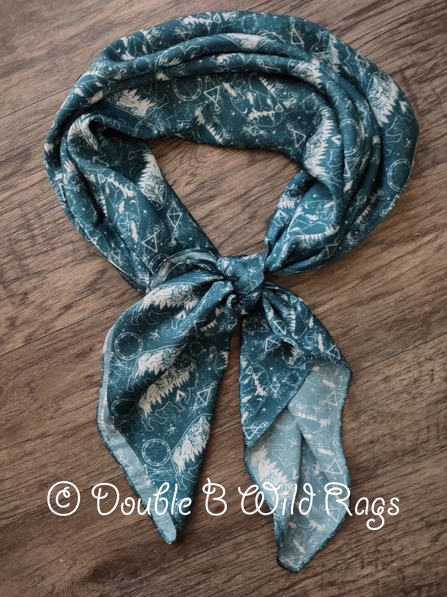 Wild Rag Bison, Bear, and Constellations Cowboy Western Neck Scarf Bandanna by Double B Wild Rags