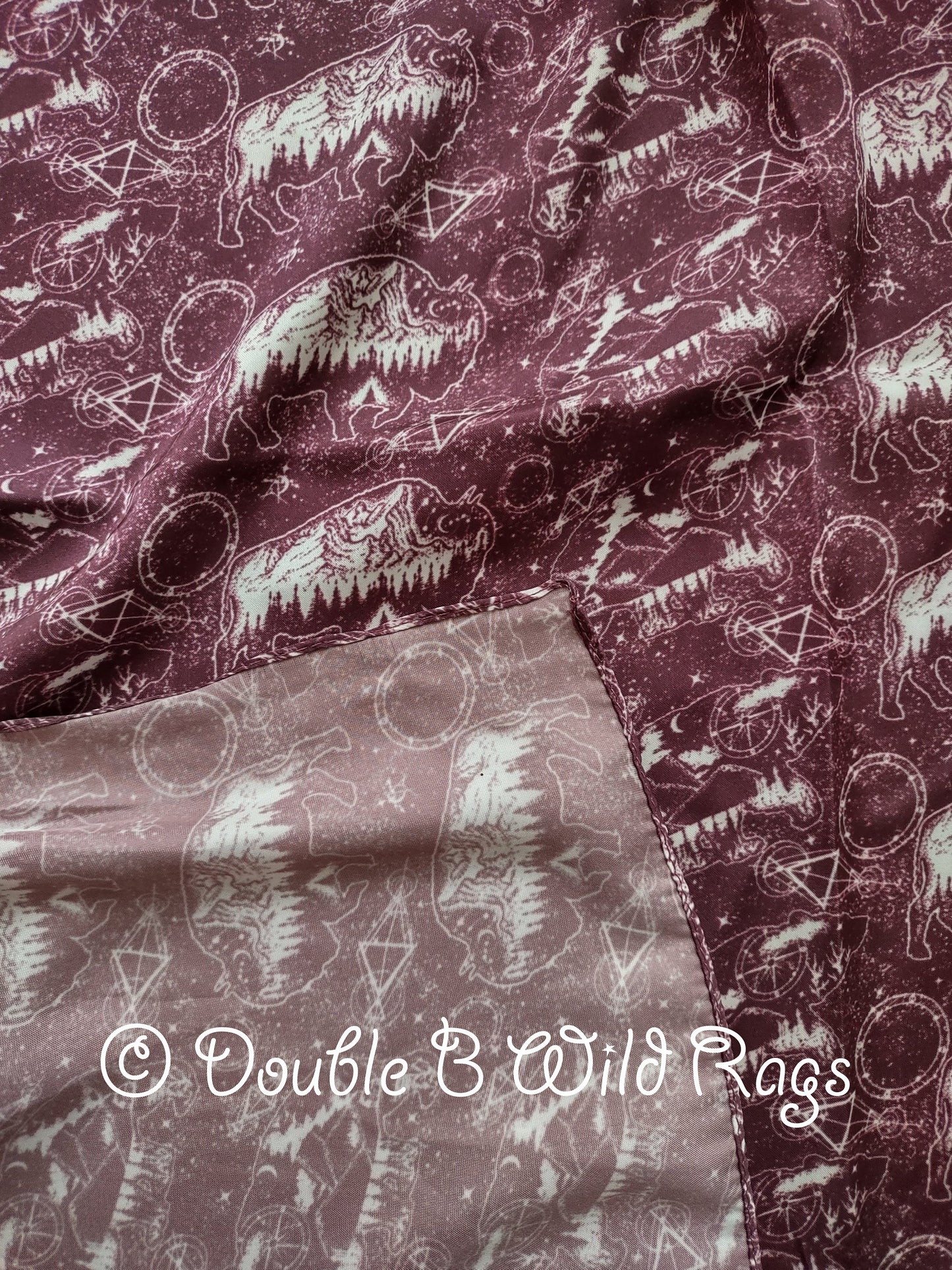 Wild Rag Bison, Bear, and Constellations Cowboy Western Neck Scarf Bandanna by Double B Wild Rags