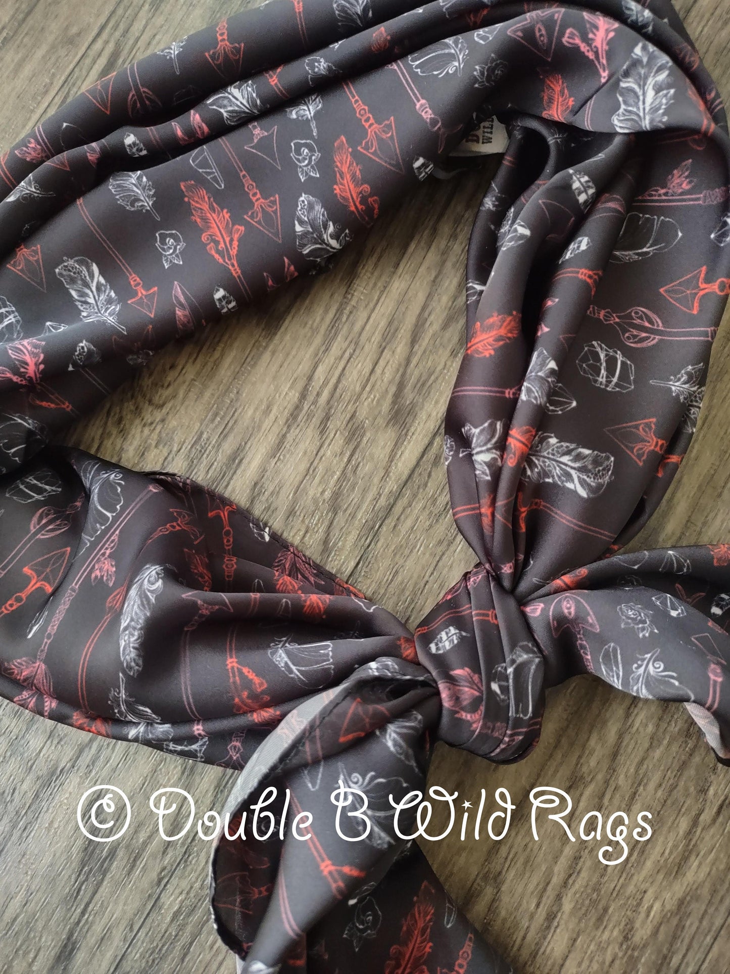 Wild Rag Black Red Arrows and Feathers Cowboy Western Neck Scarf Bandanna by Double B Wild Rags