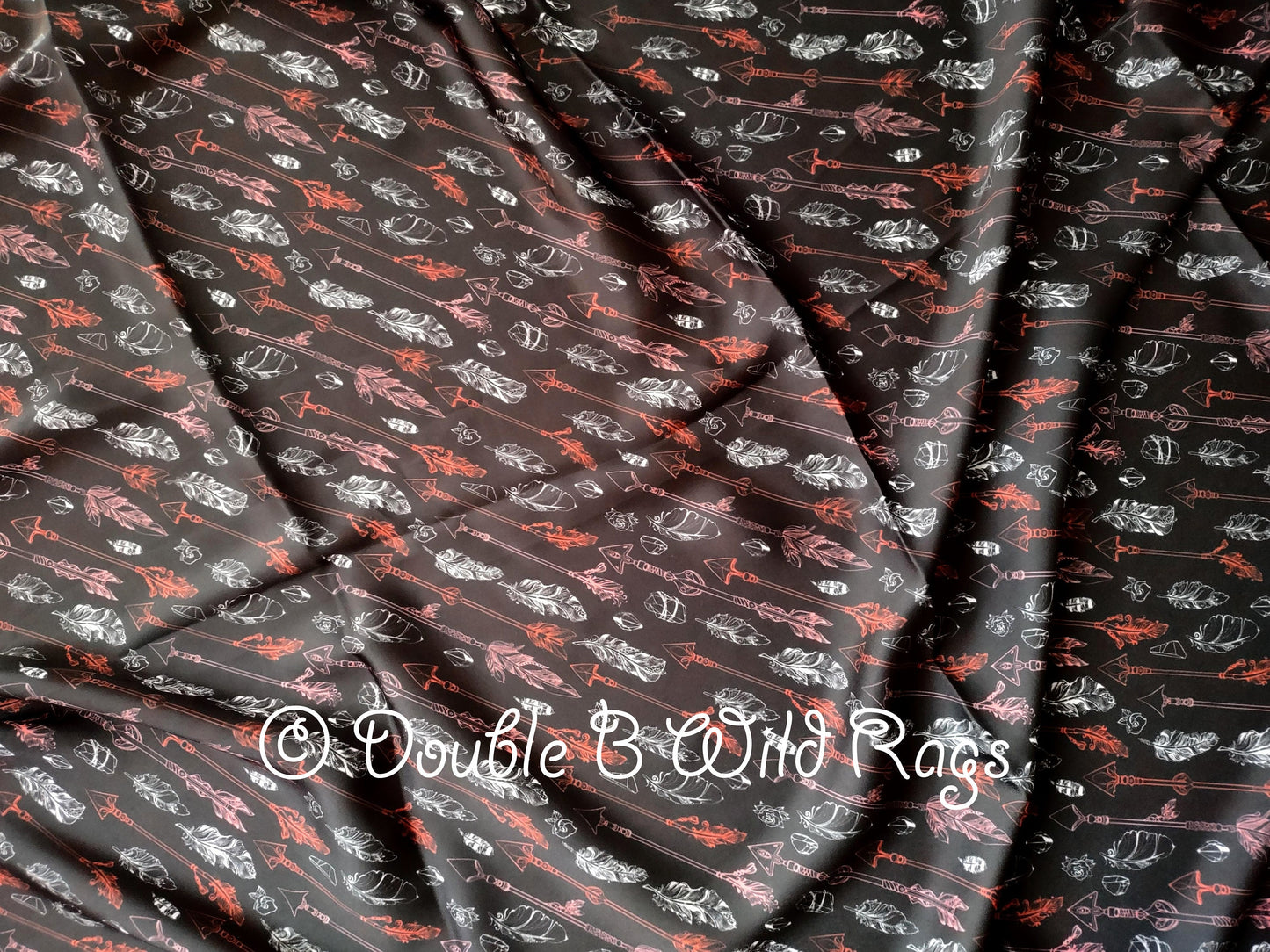 Wild Rag Black Red Arrows and Feathers Cowboy Western Neck Scarf Bandanna by Double B Wild Rags