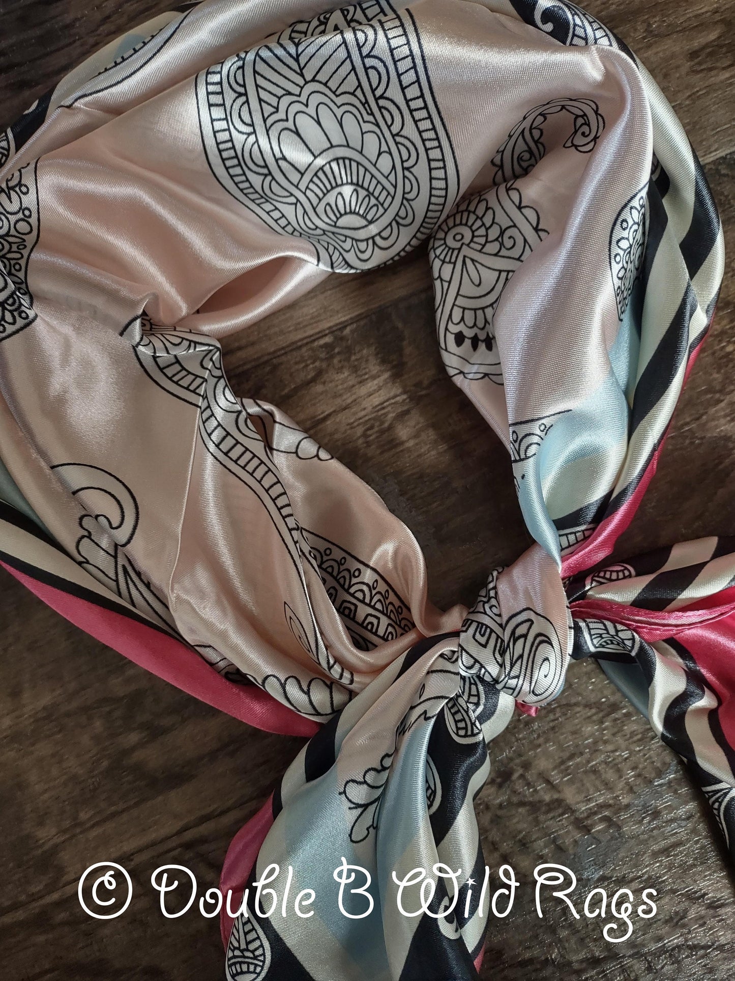 Wild Rag BARGAIN DISCOUNT Pink or Blue Giant Paisley Cowboy Western Neck Scarf by Double B Wild Rags