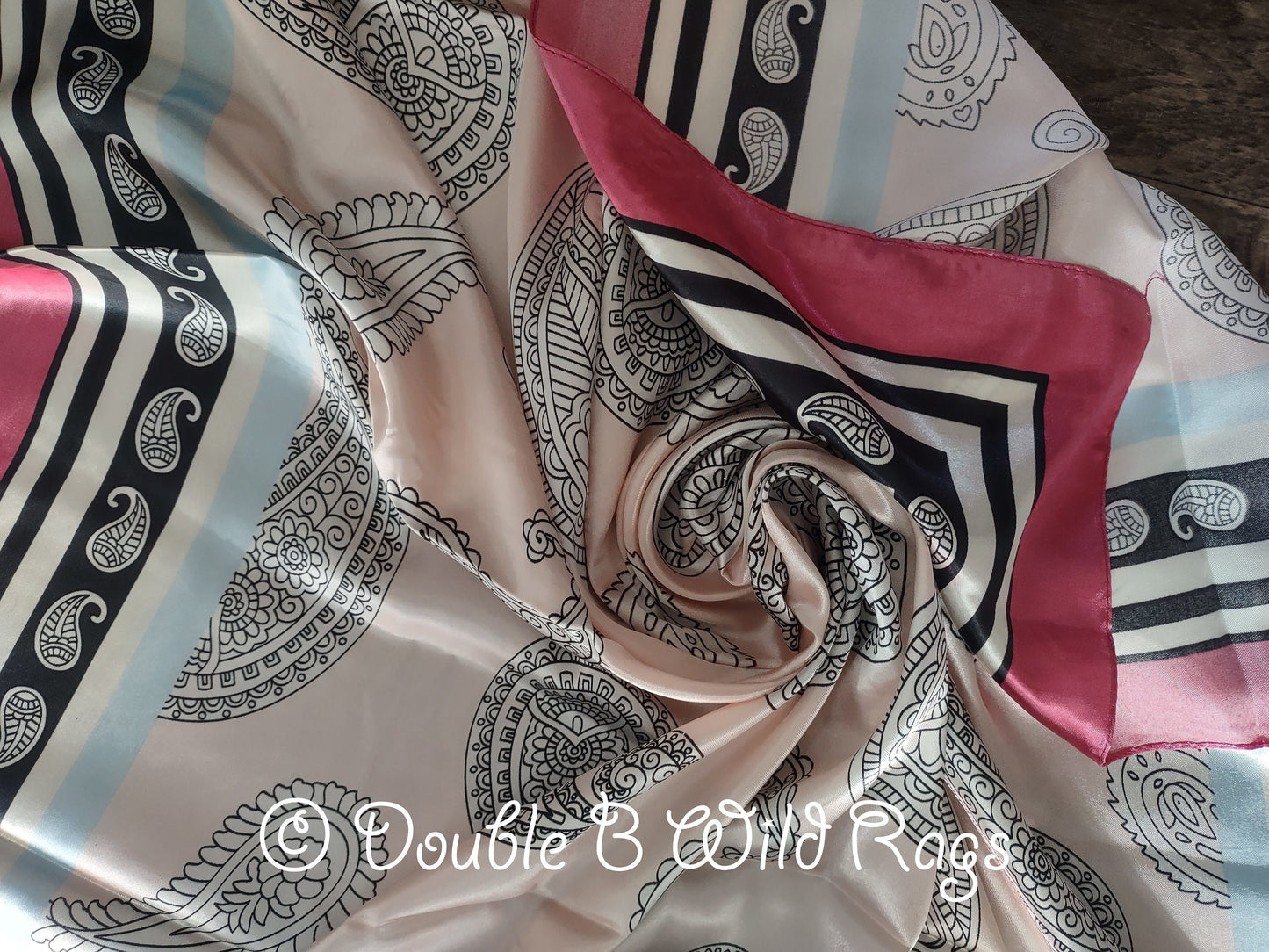 Wild Rag BARGAIN DISCOUNT Pink or Blue Giant Paisley Cowboy Western Neck Scarf by Double B Wild Rags