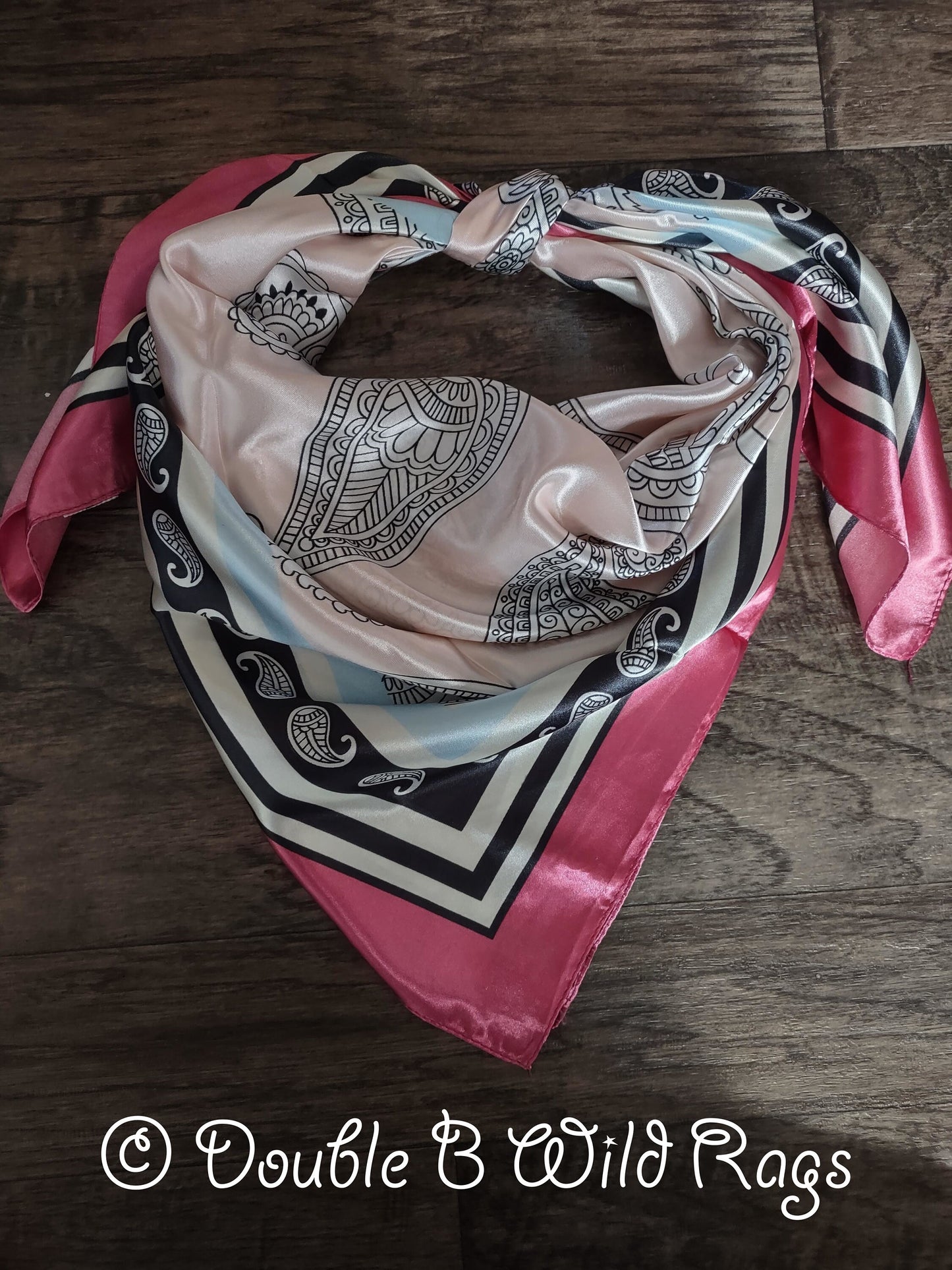 Wild Rag BARGAIN DISCOUNT Pink or Blue Giant Paisley Cowboy Western Neck Scarf by Double B Wild Rags