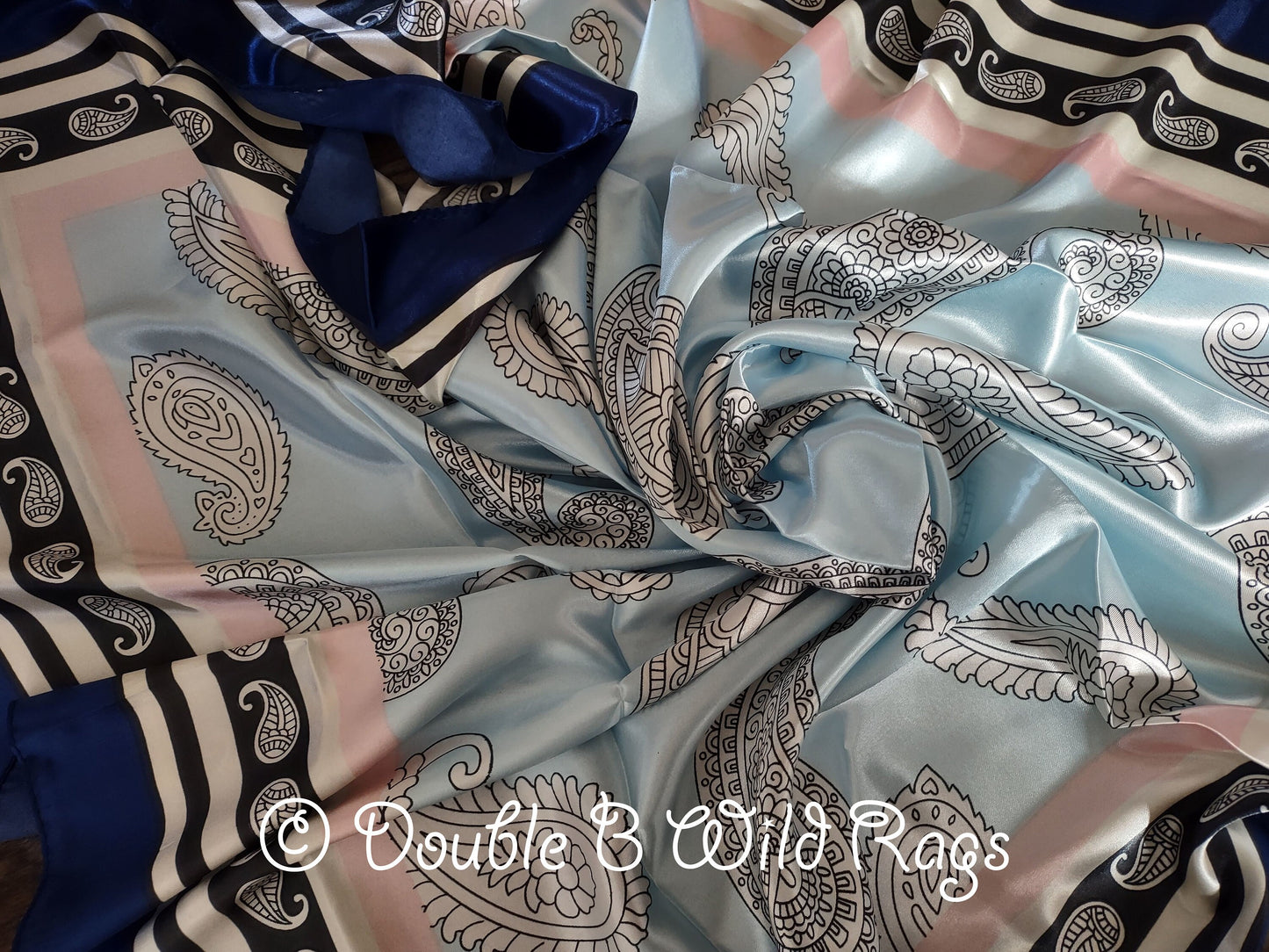 Wild Rag BARGAIN DISCOUNT Pink or Blue Giant Paisley Cowboy Western Neck Scarf by Double B Wild Rags