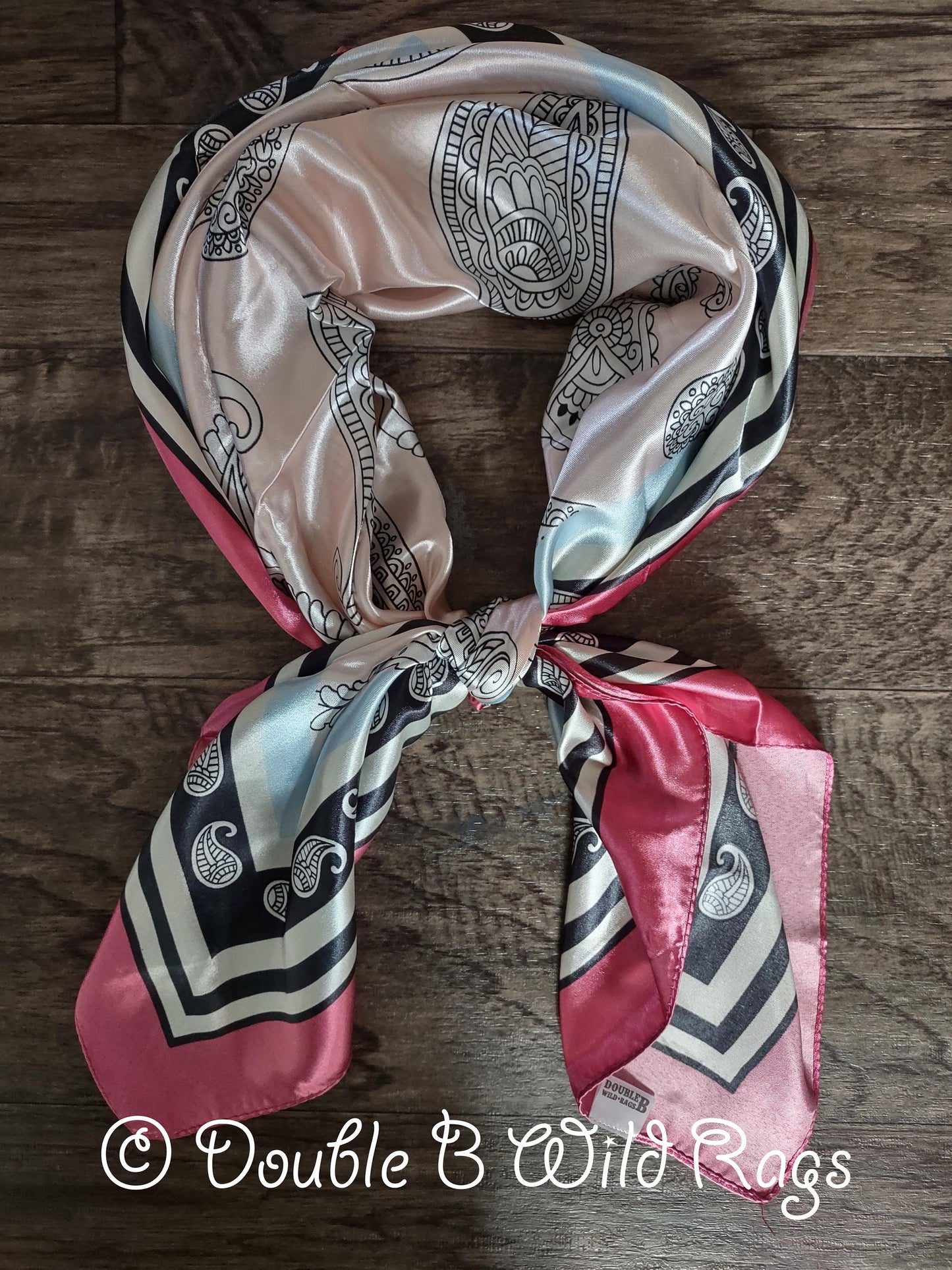 Wild Rag BARGAIN DISCOUNT Pink or Blue Giant Paisley Cowboy Western Neck Scarf by Double B Wild Rags