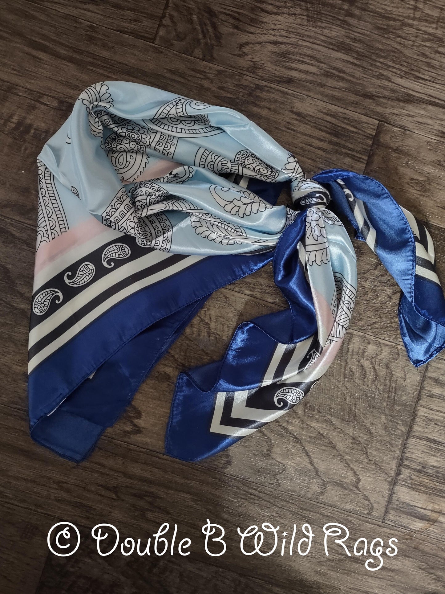 Wild Rag BARGAIN DISCOUNT Pink or Blue Giant Paisley Cowboy Western Neck Scarf by Double B Wild Rags