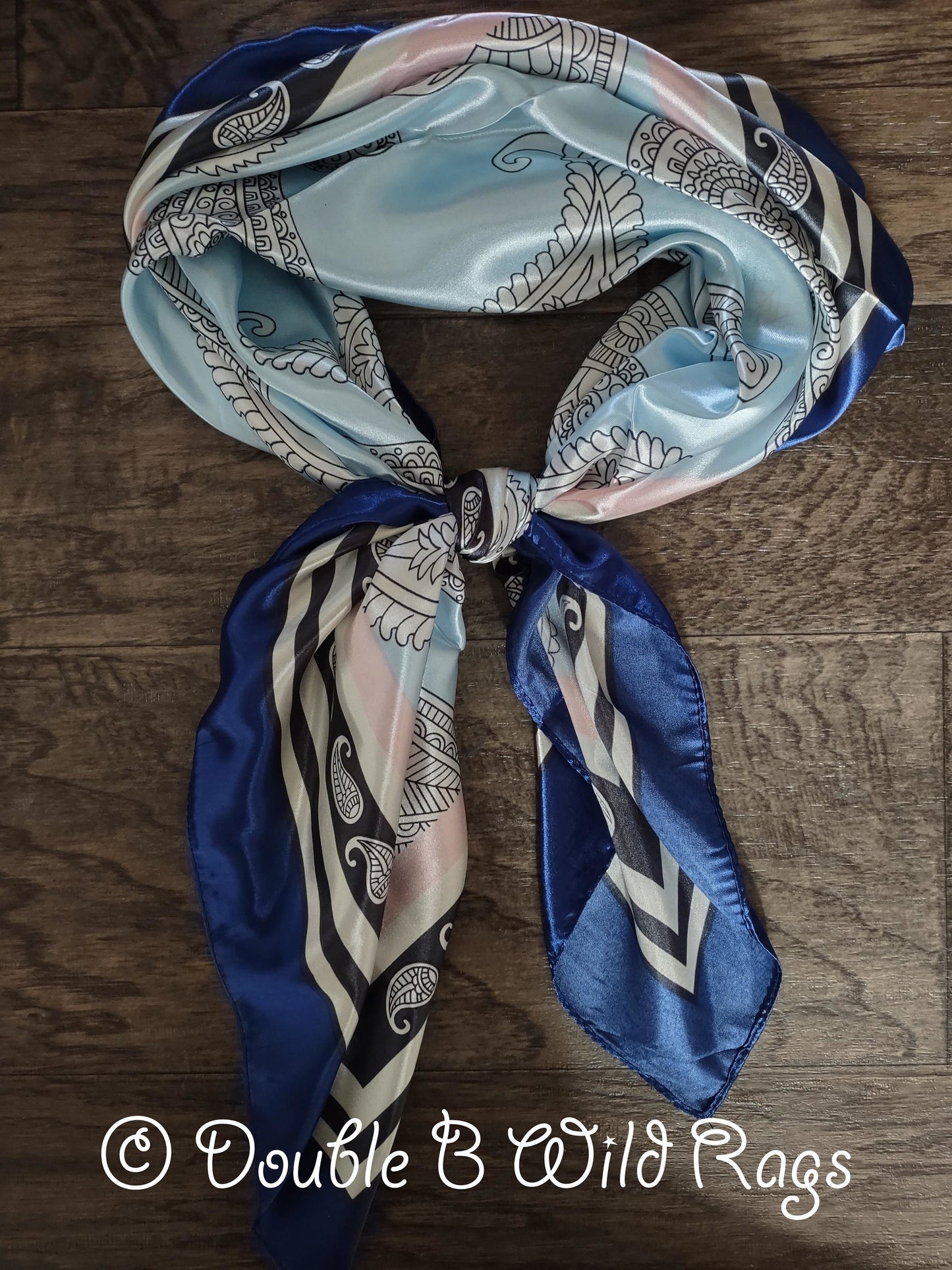 Wild Rag BARGAIN DISCOUNT Pink or Blue Giant Paisley Cowboy Western Neck Scarf by Double B Wild Rags
