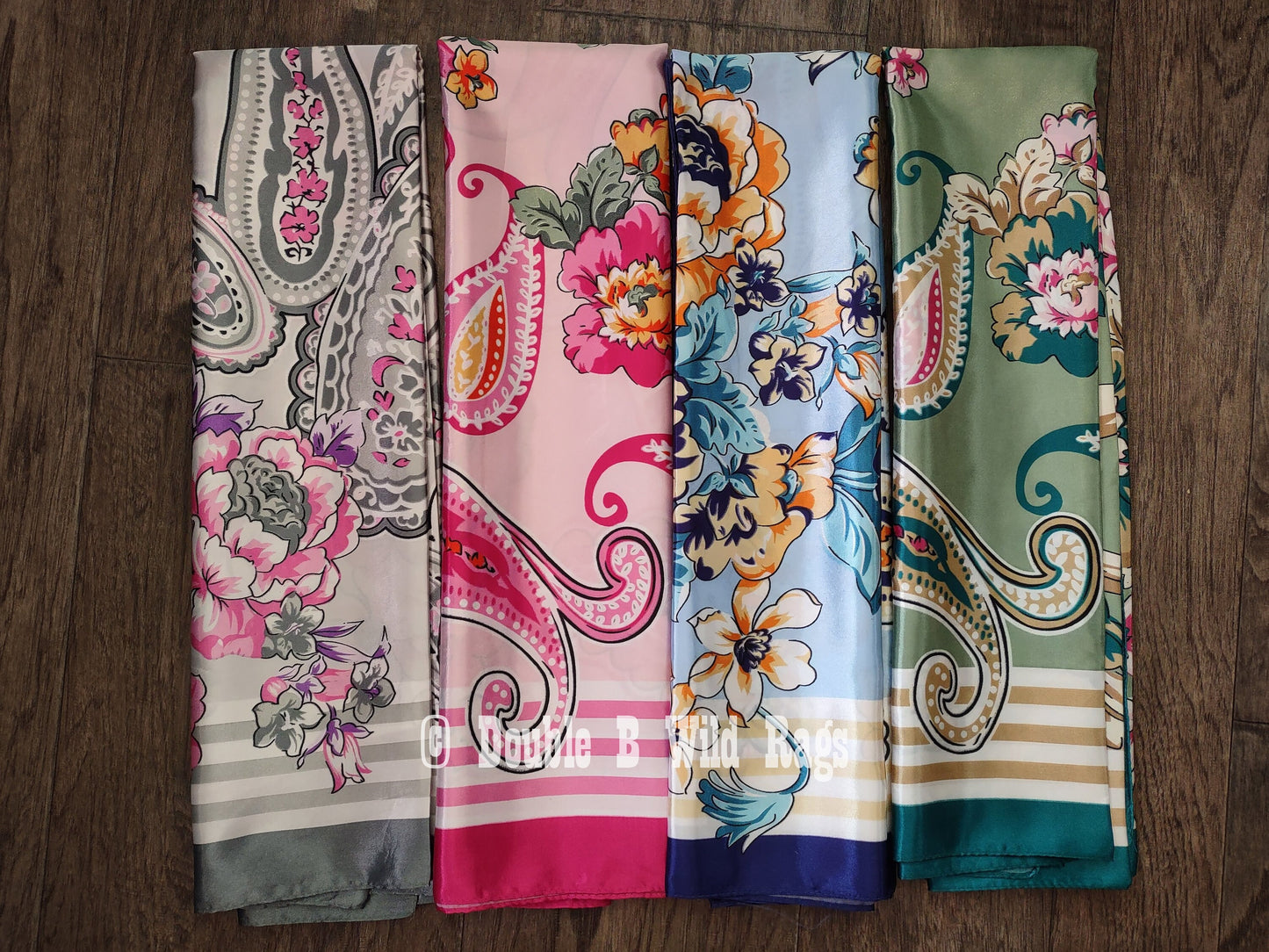 Wild Rag BARGAIN CORNER Large Floral Paisley Cowboy Western Neck Scarf by Double B Wild Rags
