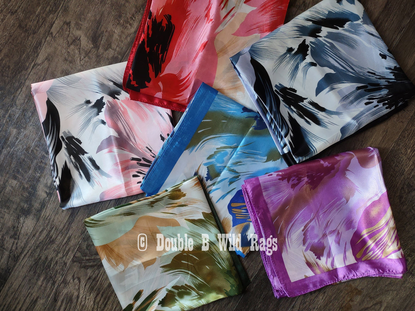 Wild Rag BARGAIN CORNER Abstract Floral Cowboy Western Neck Scarf by Double B Wild Rags