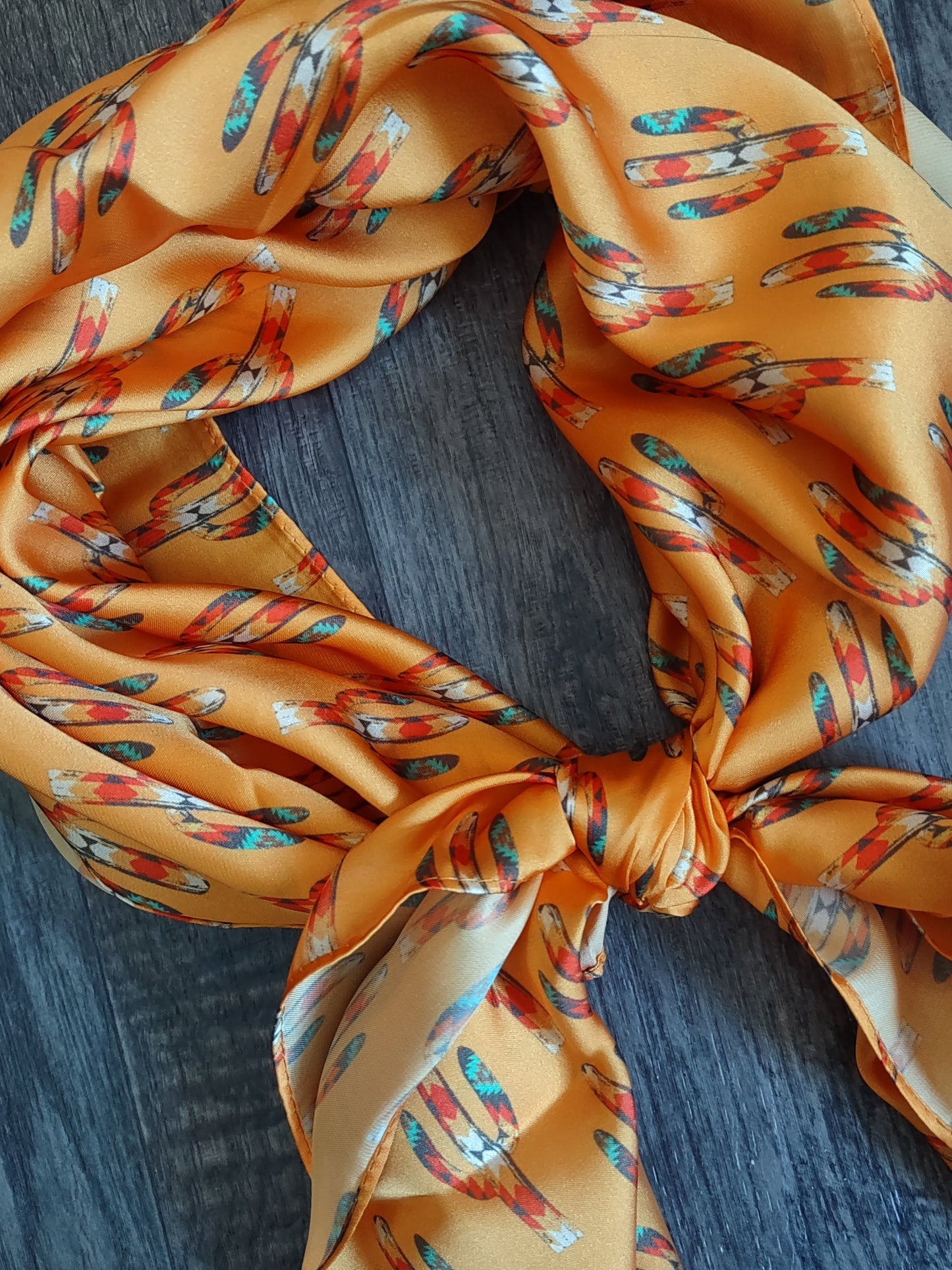 WILD RAG Dark Mustard Gold Cactus Cowboy Western Neck Scarf Bandanna by Double B Wild Rags