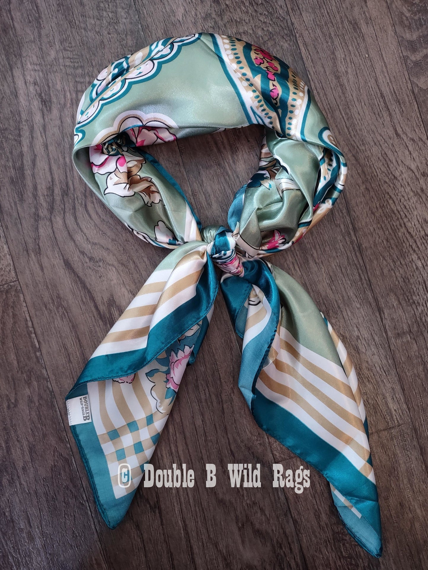 Wild Rag BARGAIN CORNER Large Floral Paisley Cowboy Western Neck Scarf by Double B Wild Rags