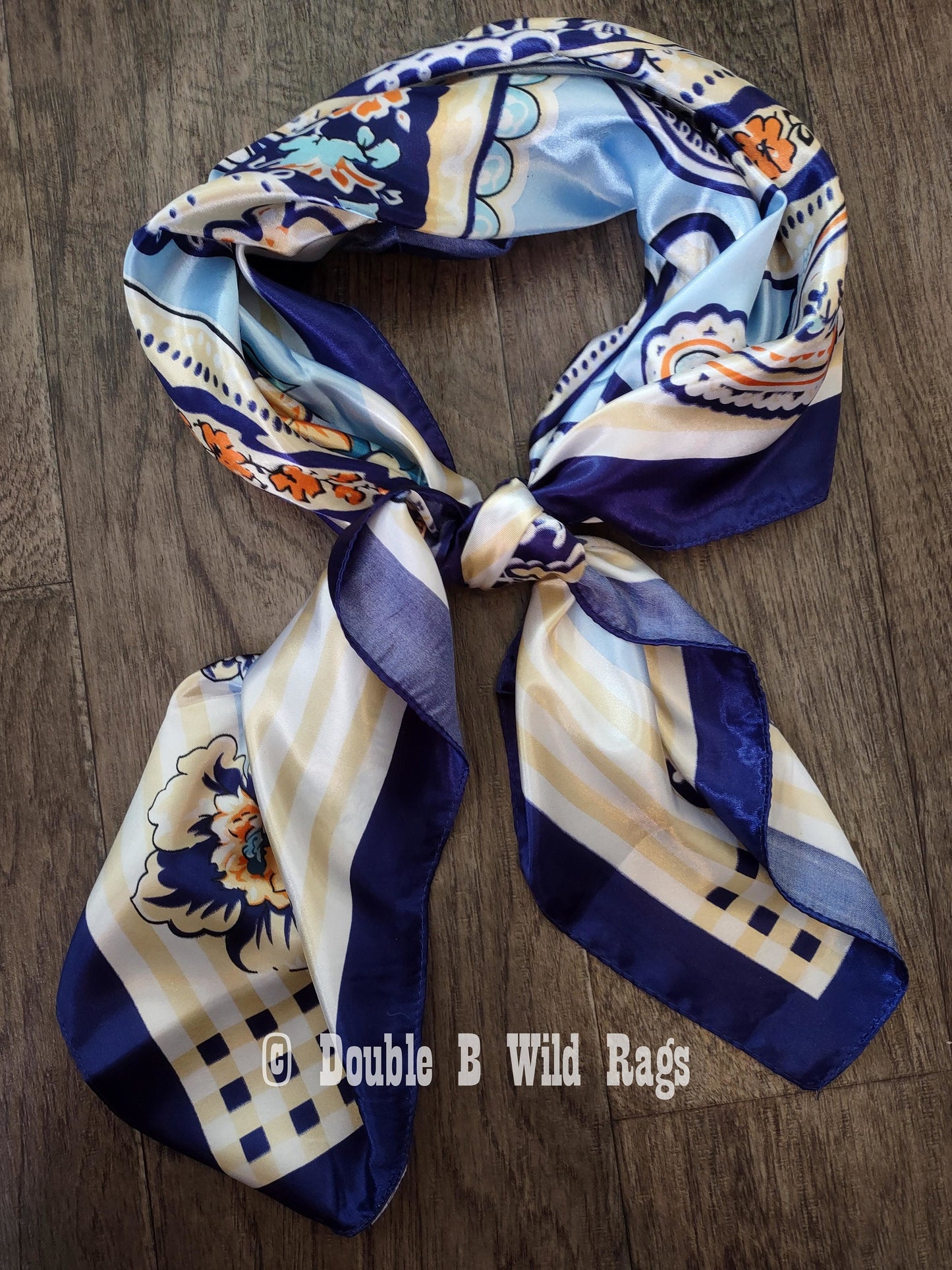 Wild Rag BARGAIN CORNER Large Floral Paisley Cowboy Western Neck Scarf by Double B Wild Rags